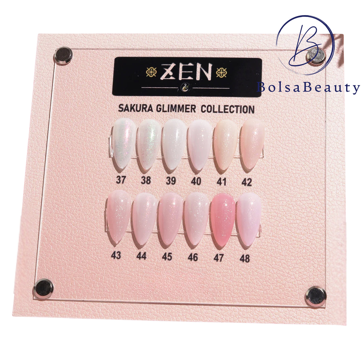Zen - Builder Gel Sakura Glimmer Full Set (#37 - #48