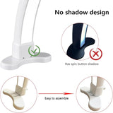 Sumika - Lámpara de media luna para mesa de manicura (negra y blanca)