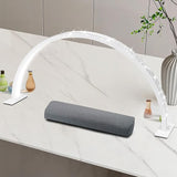 Sumika - Lámpara de media luna para mesa de manicura (blanco diamante)