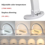 Sumika - Lámpara de media luna para mesa de manicura (negra y blanca)