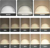 Sumika - Lámpara de media luna para mesa de manicura (blanco diamante)