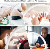 Cre8tion - Lámpara de media luna para mesa de manicura (blanca)