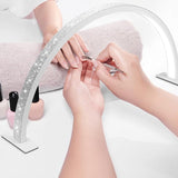 Sumika - Lámpara de media luna para mesa de manicura (blanco diamante)