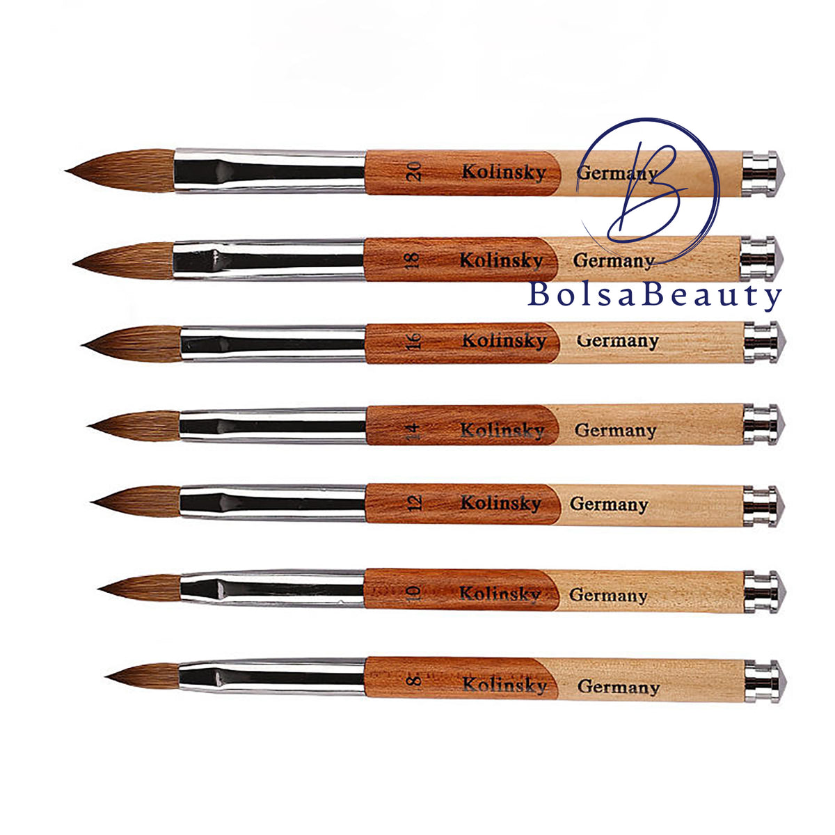 Acrylic Brush - Excel Kolinsky Germany (#8 - #22) – BolsaBeauty Nail Supply