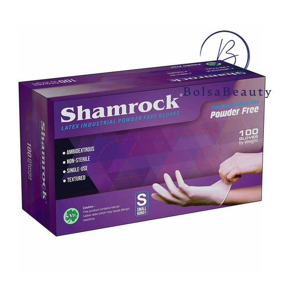 Shamrock - Latex Powder Free Gloves 100pcs (XS, S, M, L, XL)
