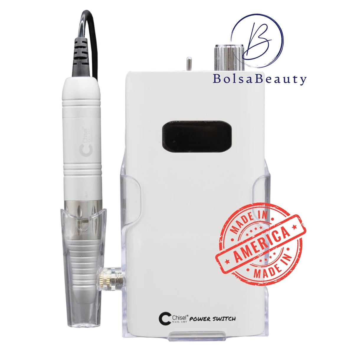 Chisel - Power Switch Pro 35K Drill (White & Teal) – BolsaBeauty