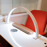 Cre8tion - Lámpara de media luna para mesa de manicura (blanca)