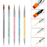 BolsaBeauty - Nail Art Liner Brush Pen Dotting (Set 5pcs)