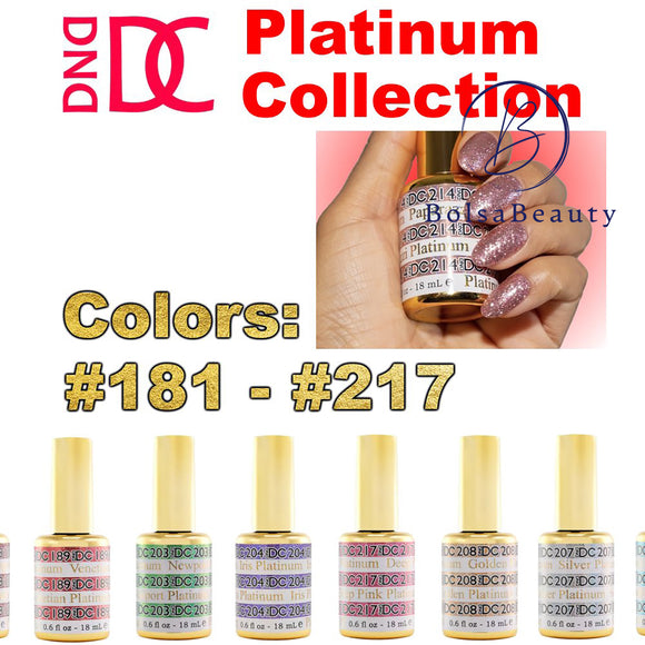 DND - Gel Platinum Glitter Full Set 36 Colors (#181 - #217)