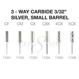 Cre8tion - Carbide Silver - Small & Large - 3/32 - 3-Way