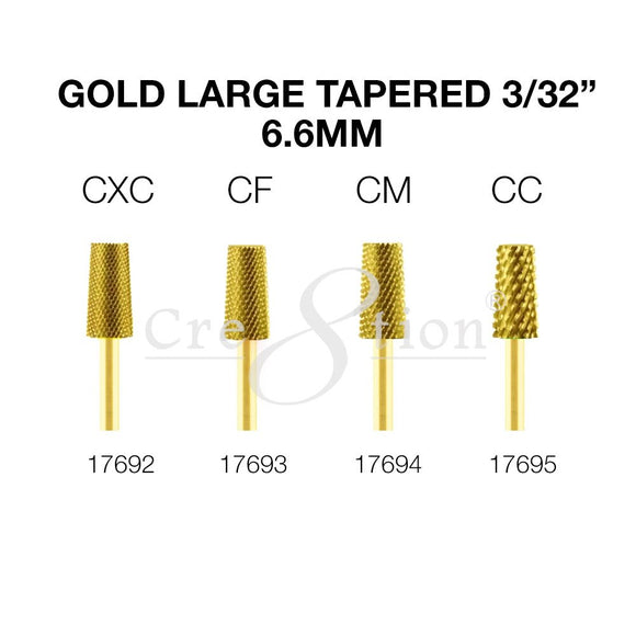 Cre8tion - Gold Carbide - Large Tapered - 3/32