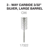 Cre8tion - Carbide Silver - Small & Large - 3/32 - 3-Way