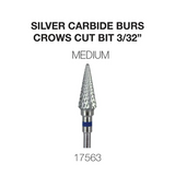 Cre8tion - Silver Carbide Burs - Crows Cut Bit - Fine 3/32