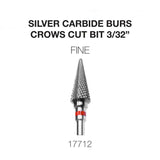 Cre8tion - Silver Carbide Burs - Crows Cut Bit - Fine 3/32