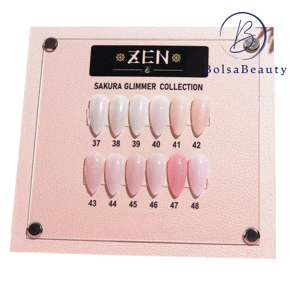 Zen - Builder Gel Sakura Glimmer Full Set (#37 - #48