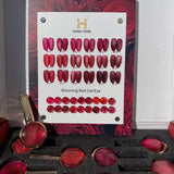 Hang - Blooming RED Cat Eye Full Set 18 Colors (#181 - #198)