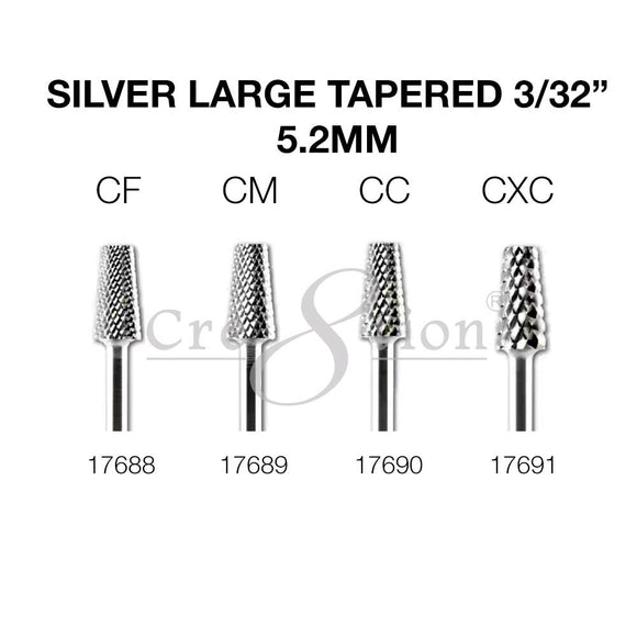 Cre8tion - Silver Carbide - Small Tapered - 3/32