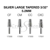 Cre8tion - Silver Carbide - Small Tapered - 3/32