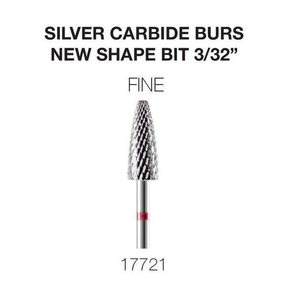 Cre8tion - Silver Carbide Burs - New Shape Bit - Fine 3/32