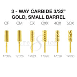 Cre8tion - Carbide Gold - Small and Large- 3/32 - 3-Way