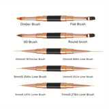 BolsaBeauty - Nail Art Dual End Brush (Set 5pcs)