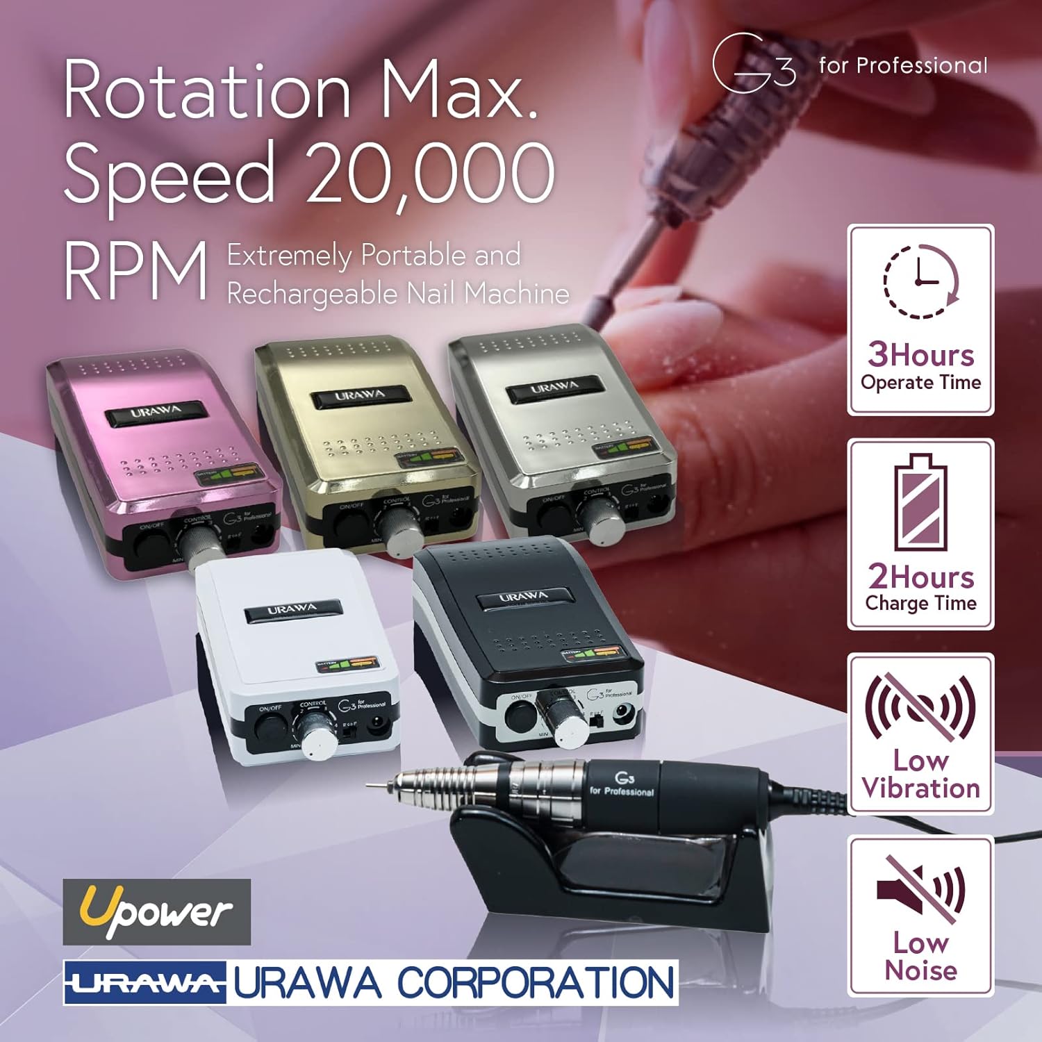 URAWA G3 for Professional ネイルドリル Amazon.com: [Upower] G3 Professional Nail Drill Machine