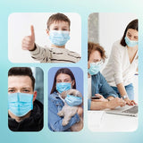 Kenko - 4 Layers Face Masks 50pcs (Blue/ Black)