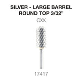 Cre8tion - Silver Carbide- Large Barrel-Round Top 3/32