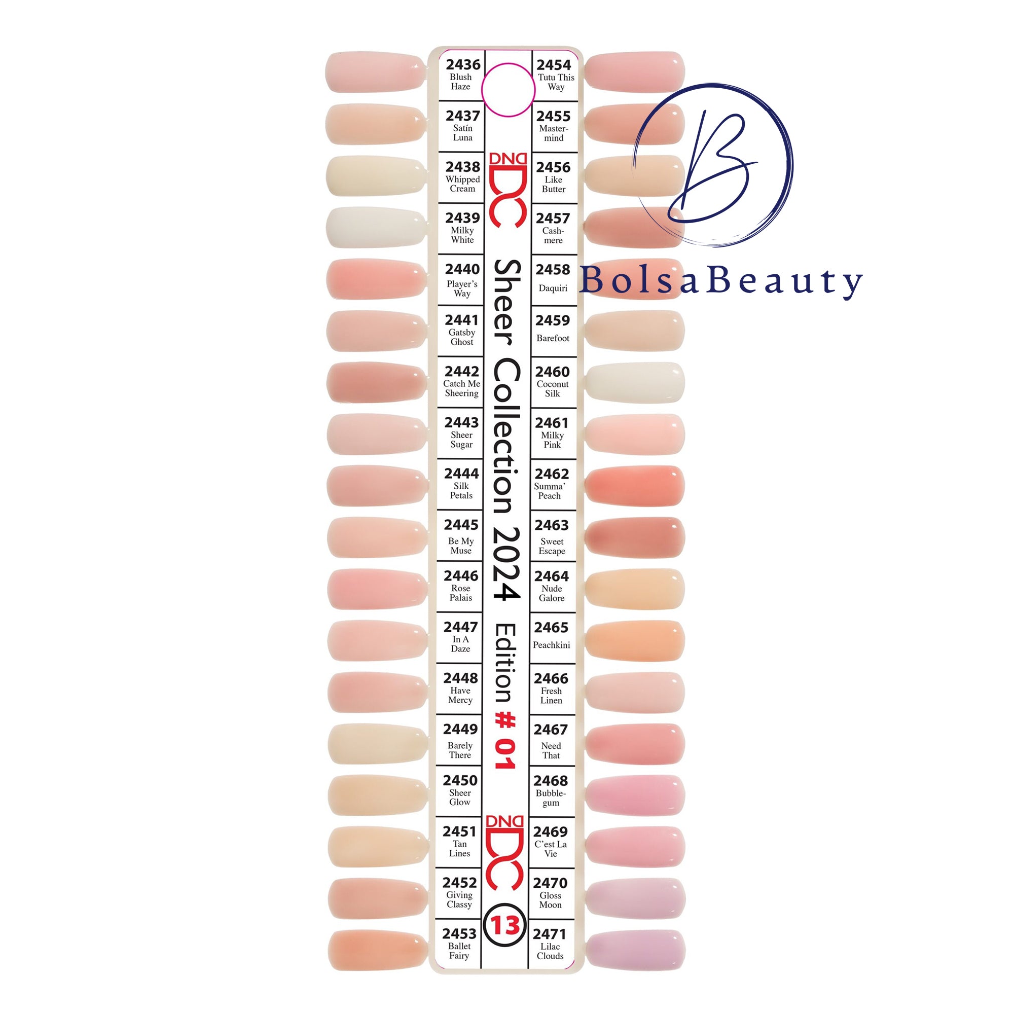 Chisel Sample Board Tips, Ombre Collection, #01 Chisel Sample Board Tips, Ombre Collection, #01