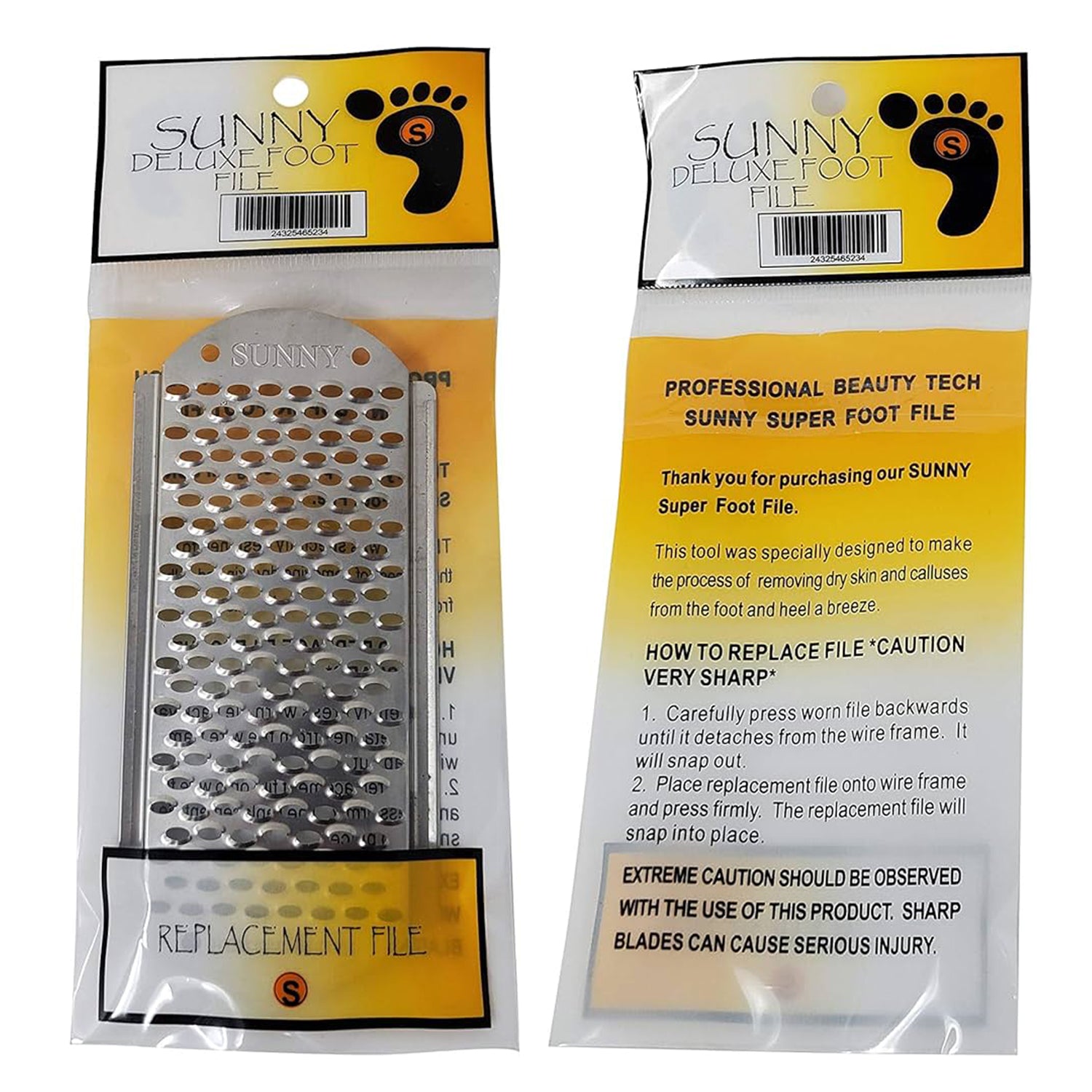 Foot File Atomatic Sunny - DeLuxe Foot File Callus Remove 2in1 – BolsaBeauty Nail Supply