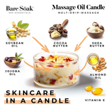 Bare Soak - Tea Light Massage Oil Candle (Many Scents)