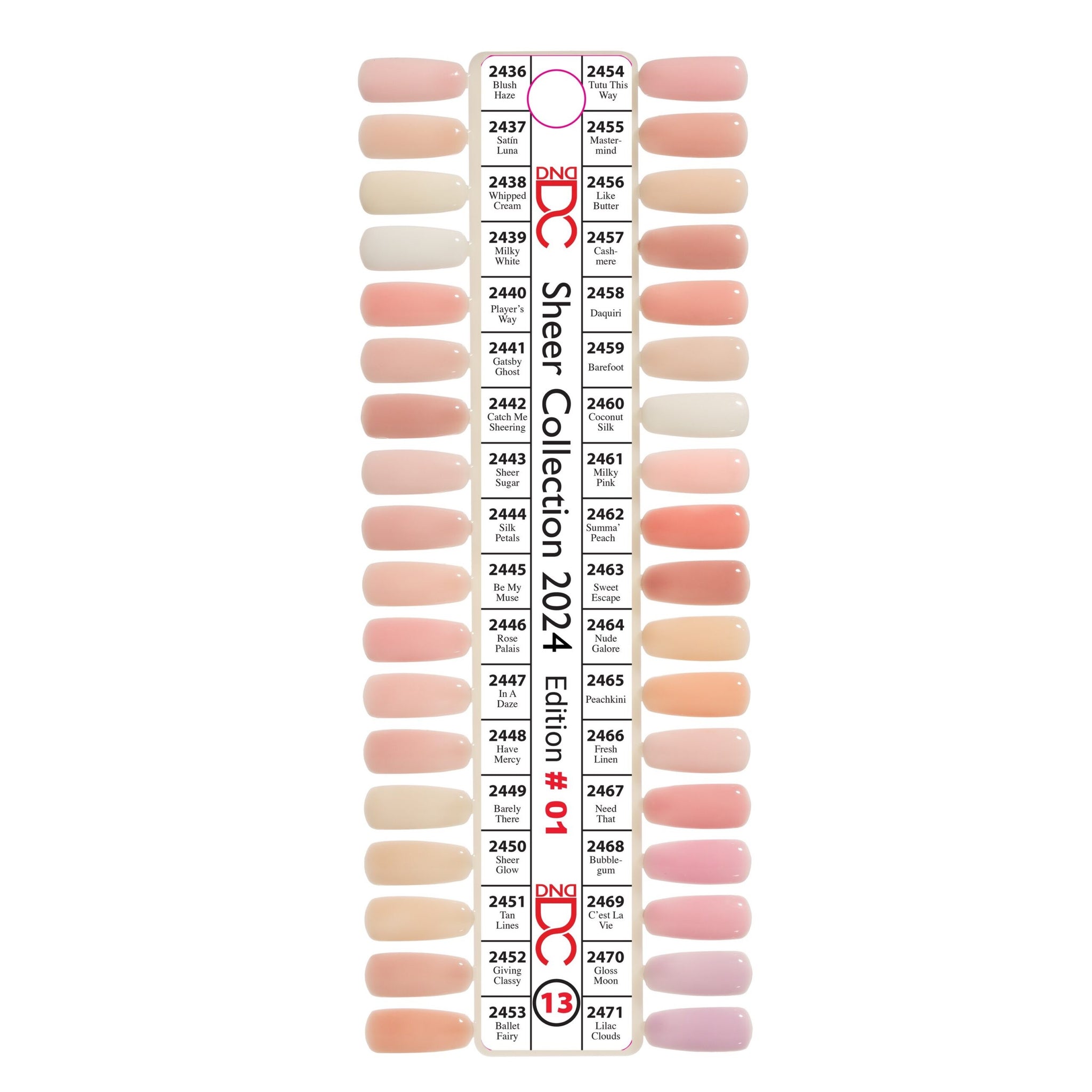 Chisel Sample Board Tips, Ombre Collection, #01 Chisel Sample Board Tips, Ombre Collection, #01