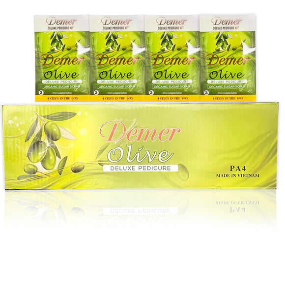 Demer - Deluxe Pedicure 4 Steps - Olive (Case 60 Packs)