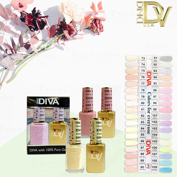 DND - Diva Gel & Lacquer Duo (#73 - #109) - Full Set 36 Colors
