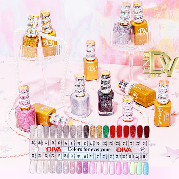 DND - Diva Gel & Lacquer Duo (#01 - #36) - Full Set 36 Colors