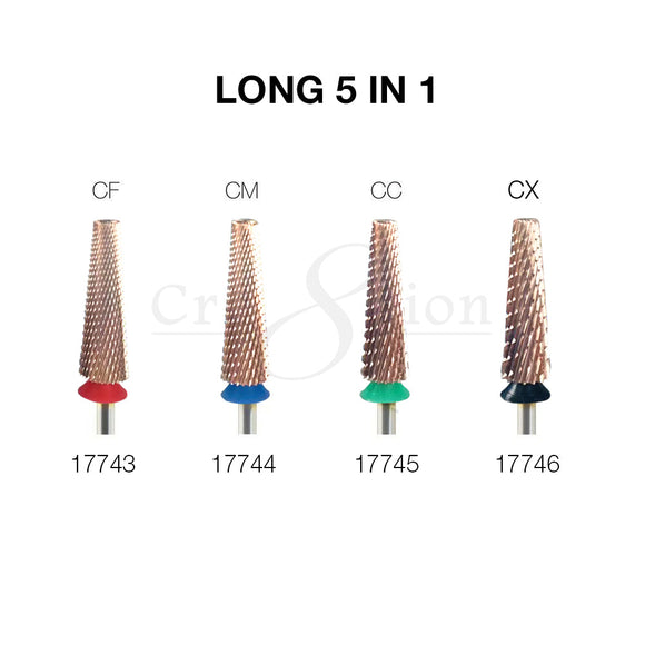 Cre8tion - 5 in 1 Nail Filing Bit - Long - 3/32