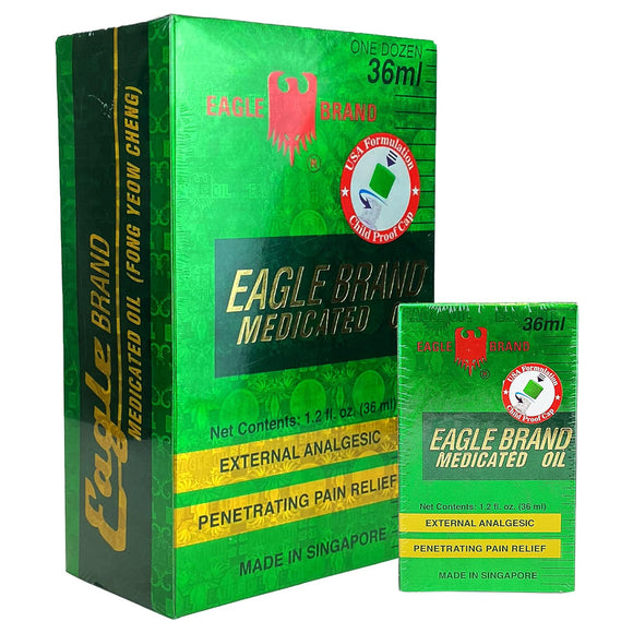 Eagle Brand - Aceite medicado verde 24 ml (12 botellas) - Versión de EE. UU. 