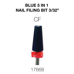 Cre8tion - Blue 5 in 1 Nail Filing Bit 3/32