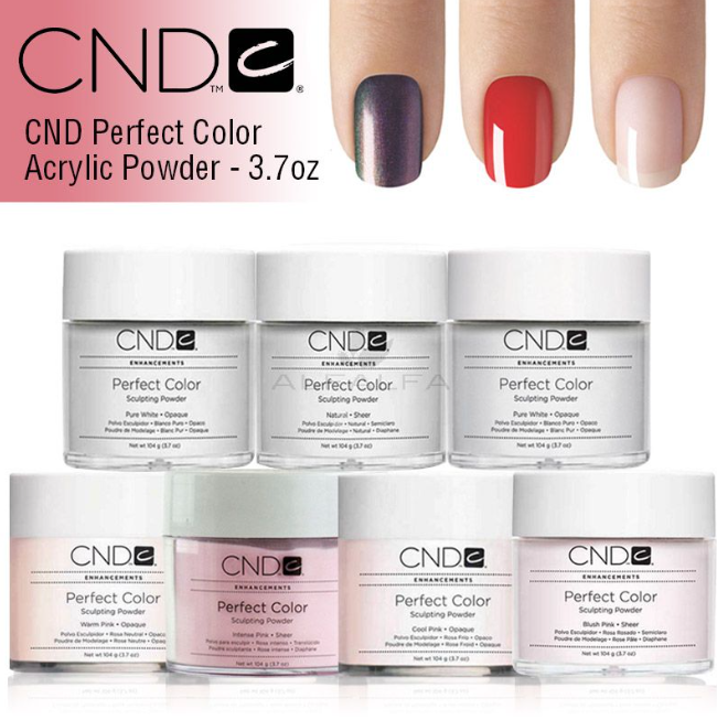Cnd Powder CND - Perfect Color Powder 3.7oz (Pink, Clear, White, Natural ...