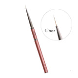 Zen - Dual Nail Art Brush 11mm (Oval/Square & Liner)