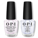 OPI - Natural Nail Base Coat, Top Coat, Duo (15ml)