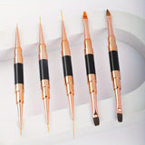 BolsaBeauty - Nail Art Dual End Brush (Set 5pcs)