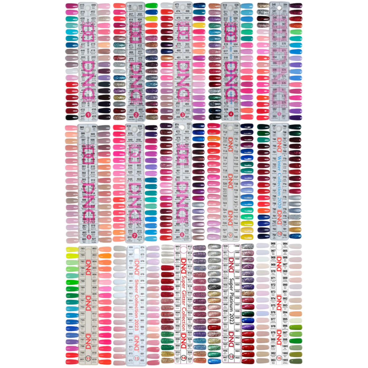 DND - Whole Collection Sample Charts (15 Sets) – BolsaBeauty Nail Supply
