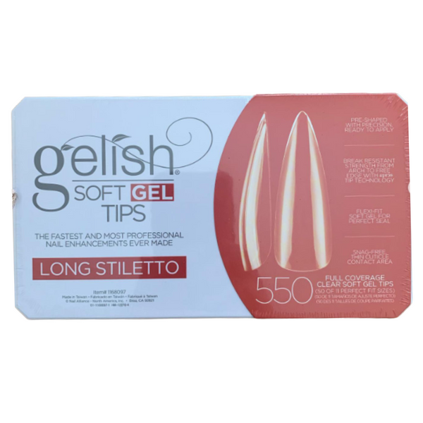 Gelish - Gel X Tips Box: Stiletto (S, M, L, XL) – BolsaBeauty Nail