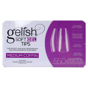 Gelish - Puntas Gel X: Puntas redondas tipo ataúd (550 piezas) 