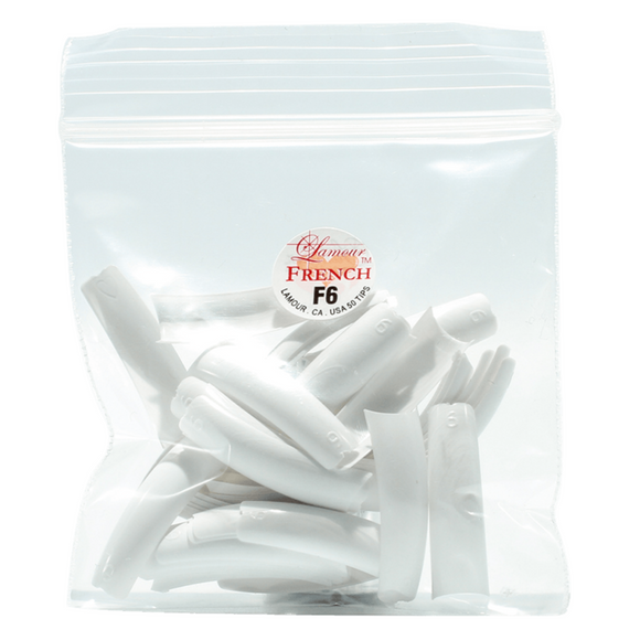 Lamour - French White Tips 10 Bags (50pcs/Bag) - (#00 - #10)
