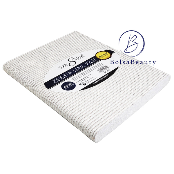 Cre8tion - Regular Nail File 50pcs (White/ Zebra) – BolsaBeauty