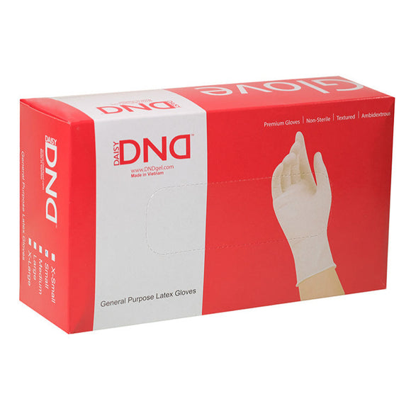 DND - Latex Powder Free Gloves 100pcs (XS, S, M, L, XL)