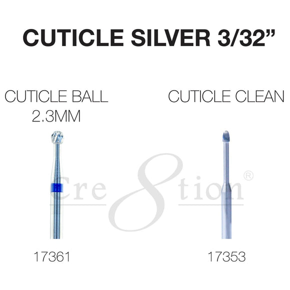 Cre8ion - Cuticle Carbide Silver 3/32