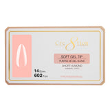 Gelish - Caja de Puntas de Gel Stiletto Ataúd Redondo (550uds)